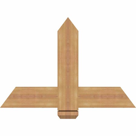 Ekena Millwork Eugene Smooth Timber Gable Bracket, Western Red Cedar, 36"W x 24"H x 1 1/2"D x 5 1/2"F, 16/12 Pitch GBW036X24X0206EUG00SWR
